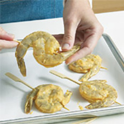 Tandorri Shrimp Skewers with Pineapple Chutney