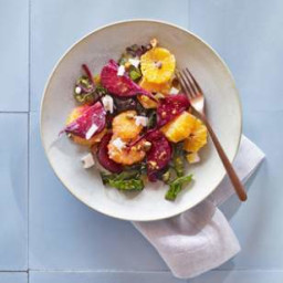Tangerine and Roasted Beet Salad with Feta and Pistachios