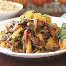 Tangerine Beef Stir Fry with Bell Peppers
