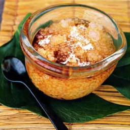 Tapioca Pudding with Coconut Cream and Palm-Sugar Syrup recipe | Epicurious