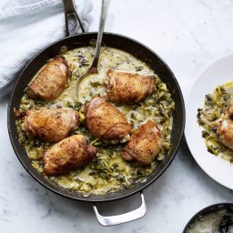 Tarragon Chicken with Spring Greens Recipe