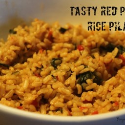 Tasty Spicy Red Pepper Rice Pilaf Recipe