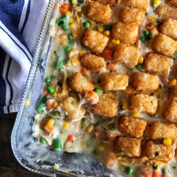 Tater Tot Topped Chicken Pot  Pie