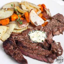 Tender Grilled Chuck Steak Recipe with Compound Butter