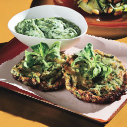 Tender Zucchini Fritters with Green Goddess Dressing