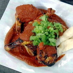 Tequila-Marinated Chicken with Mexican Mole Sauce