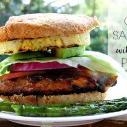 Teriyaki Chicken Sandwiches with Grilled Pineapple