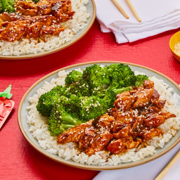 Teriyaki-Style Chicken Stir-Fry with Sesame Broccoli & Jasmine Rice