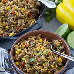 Tex Mex Beef and Rice Skillet