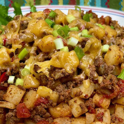 Tex-Mex Ground Beef and Potato Skillet