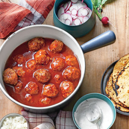Tex-Mex Meatballs in Red Chile Sauce