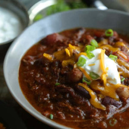 Texas Style Chili with Slow Cooked Brisket