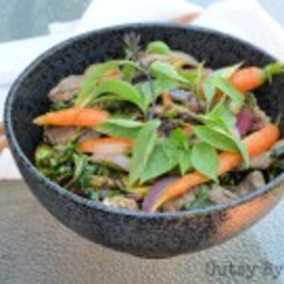 Thai Basil Beef with Carrots and Rainbow Chard (AIP)
