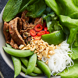 Thai Beef Bowls with Rice Noodles