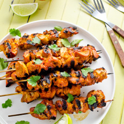 Thai Chicken Satay with Spicy Peanut Sauce and Cool Cucumbers