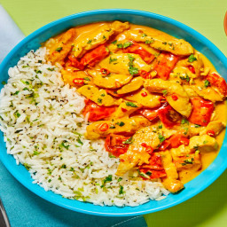 Thai Coconut Curry Chicken with Cilantro Lime Rice