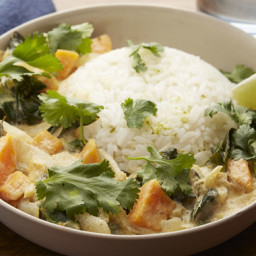 Thai Green Coconut Currywith Sweet Potato and Jasmine Rice