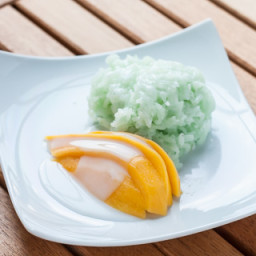 Thai Green Sticky Rice with Mango