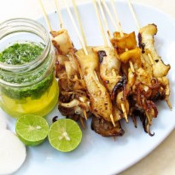 Thai grilled squid with green sauce