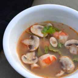Thai Hot and Sour Soup with Shrimp {Tom Yum}