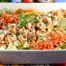 Thai-Inspired Chicken Chopped Salad with Peanut Dressing