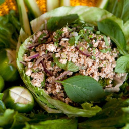 Thai Larb Gai (Chicken With Lime, Chili and Fresh Herbs)