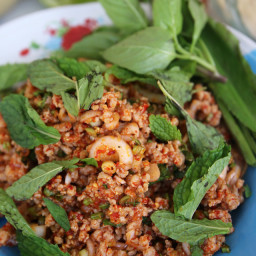 Thai larb recipe (larb moo ลาบหมู)