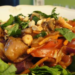 Thai Peanut Chicken Stir-Fry Salad