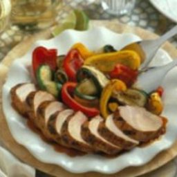 Thai Pork Tenderloin with Grilled Vegetables