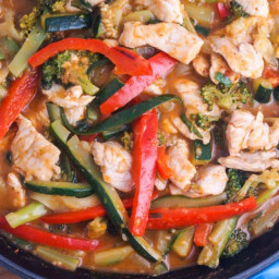 Thai Red Curry Pork with Zucchini Noodles