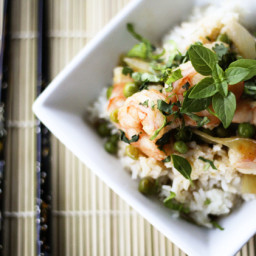 Thai Red Curry Shrimp with Coconut Rice (How to Freeze Rice) | Make Ahead M
