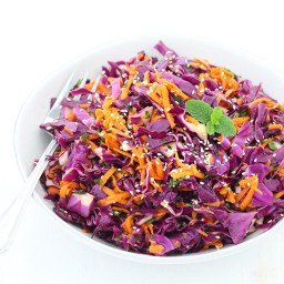 Thai Sesame Red Cabbage and Carrot Salad