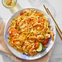 Thai Shrimp & Peanut Noodles with Cabbage & Sweet Peppers