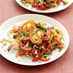 Thai shrimp and vegetable stir-fry