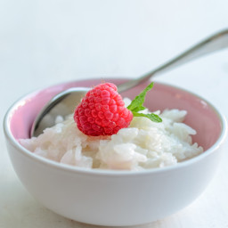Thai Sticky Rice Pudding with Coconut Sauce