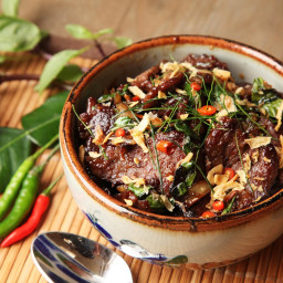 Thai-Style Beef With Basil and Chilies (Phat Bai Horapha)