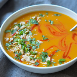 Thai-Style Butternut Squash Soup with Coconut Milk