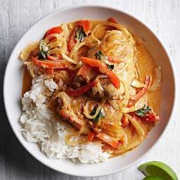 Thai-Style Chicken Curry with Basil and Jasmine Rice