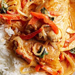 Thai-Style Chicken Curry with Basil and Jasmine Rice