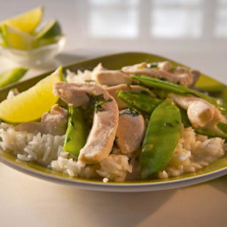 Thai-Style Coconut Chicken with Snow Peas