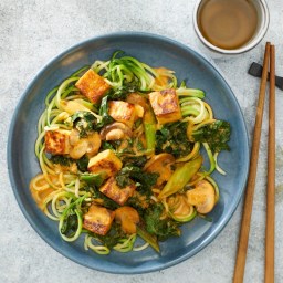 Thai Tofu and Vegetable Curry with Zucchini Noodles