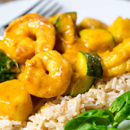 Thai Yellow Curry Shrimp with Pineapple