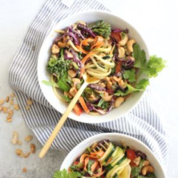 Thai Zoodle Salad with Cashew Dressing