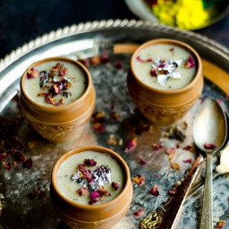 Thandai Phirni with Brown Rice | Spiced Brown Rice Pudding
