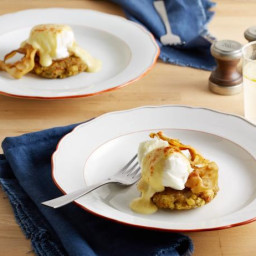 Thanks Benedict on Stuffing Cakes with Sage Hollandaise
