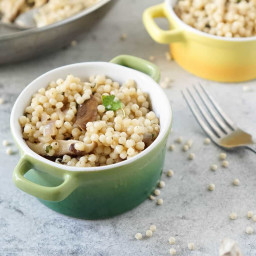 The Best 15 Minute Couscous With Butter Herb Mushrooms