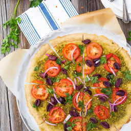 The Best and Easiest Gluten Free Pizza Crust {vegan}