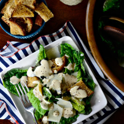 The Best Caesar Salad with Homemade Caesar Dressing