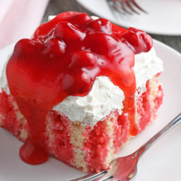 The BEST Cherry Poke Cake Recipe- Dreamy Delicious Cherry Poke Cake