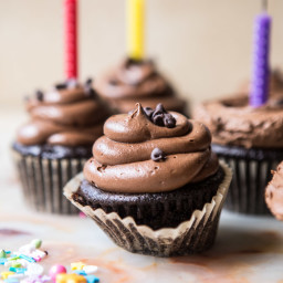 The Best Chocolate Birthday Cupcakes...with Fudgy Buttercream